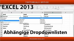 Mehrere von einander abhängige Dropdownlisten / Auswahllisten (Excel)
