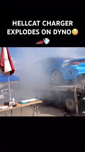 HELLCAT CHARGER EXPLODES ON DYNO😳🏎️💨#mustang #chevrolet #hellcat #dodge #mopar #srt