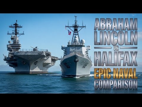 USS Abraham Lincoln (USA) vs HMCS Halifax (Canada) – Epic Naval Showdown Explained | Road of Armor