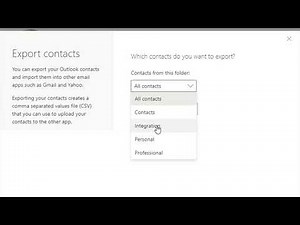 Exporting contacts from Web Outlook and import into Desktop Version