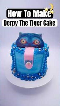 Cute Derpy The Tiger Face Cake Design 🎂✨ #cakedecor #shorts