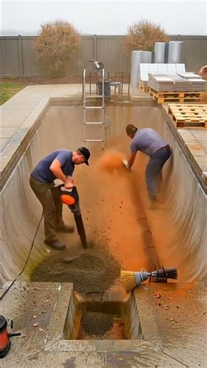 Abandoned Concrete Pool Transformed into a Stunning Oasis #RealBuild #construction #ConcretePool