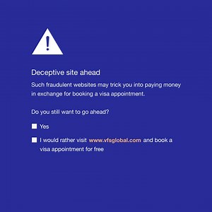 3.8K views · 61 reactions | Stay vigilant, visa applicants! VFS Global neither shares payment links nor charges any fee for booking a visa appointment. #DoNotFallForFraud — Make sure to check if the updates about your visa application are from a genuine VFS Global professional before responding. Visit our official website to stay informed about the visa application process: https://bit.ly/47dEApC #FraudAwarenessWeek | VFS Global | Facebook