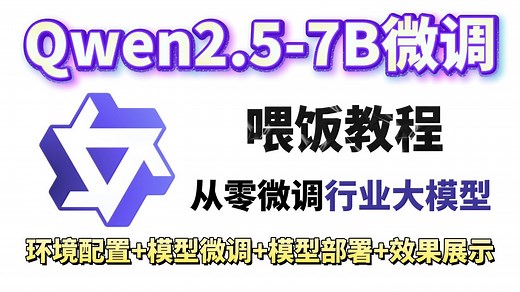 【秒懂教程】30分钟轻教会你如何把Qwen2.5-7B从零微调成为行业领域专家，训练过程可视化！模型微调 效果展示详细教程！草履虫都能学会！