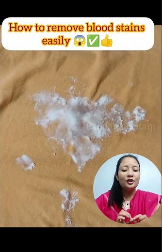 How to remove blood stains easily 😱✅👍 #viralvideo #everyone