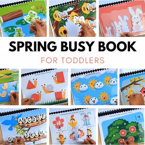 Spring Busy Book for Toddlers with 10 Interactive Activities
