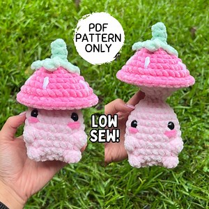 Crochet Strawberry Mushroom Pop Pattern LOW SEW Mini Mushie Fidget PDF Download Amigurumi - Etsy