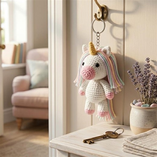 Cute Unicorn Keychain Crochet Pattern PDF, Amigurumi Horse Toy, Small Crochet Project for Beginners, Instant Download - Etsy