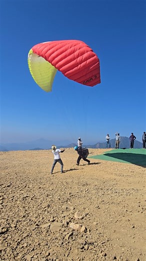 Mahiraj Flying Pilot Moy Moy Takeoff 💫 #highest #flying #Solo #Flying #ParaglidingSchool #flying 🪂