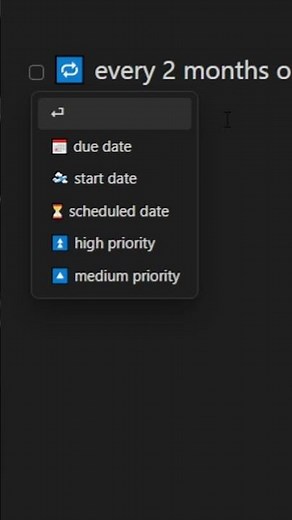 Recurring tasks in Obsidian
