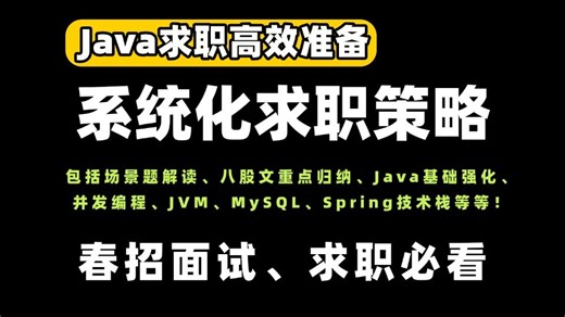 Java面试全方位准备指南：春招启动求职计划，涵盖场景题分析、八股文梳理、Java基础、并发编程、JVM、MySQL、Spring等核心内容！