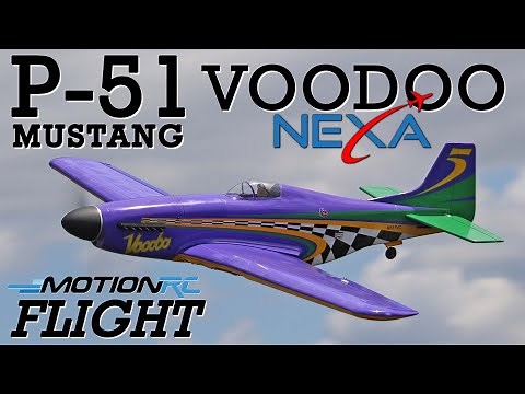 Nexa P-51 Mustang Voodoo Windy Day Flight | Motion RC