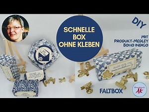 Anleitung Box ohne Kleben - Stampin' Up! - Fold Flat Box Tutorial