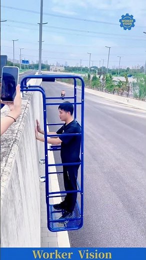 Smart Mobile Cage for Bridge Work — Safe, Easy, and Efficient! 🚧
