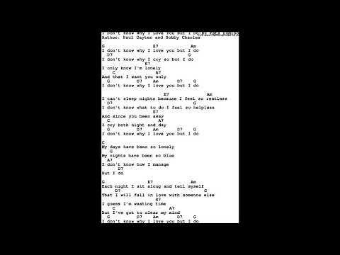 HD (I don't know why I love you) BUT I DO chords/lyrics (cover)