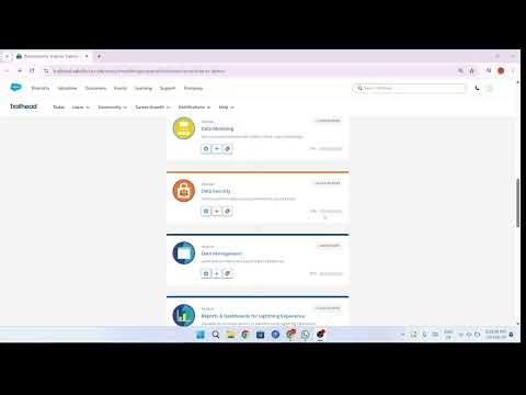 administrator trailmix module saleforce values:quick look ,link on descripition