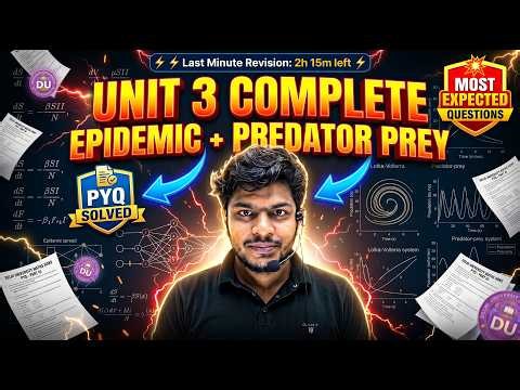 Epidemic Model of Influenza & Predator-Prey Model | Unit 3 PYQ | Maths Hons 2nd Sem DU