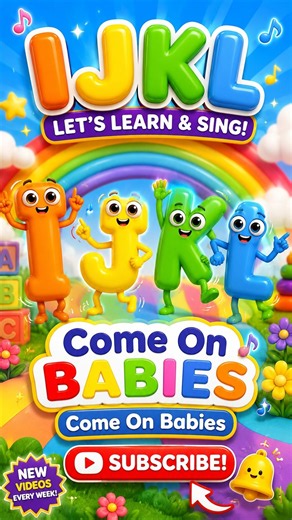🔤 IJKL Dancing Song for Kids🎵| Learn I J K L | Fun Alphabet Dance | Come On Babies #shorts #endfield