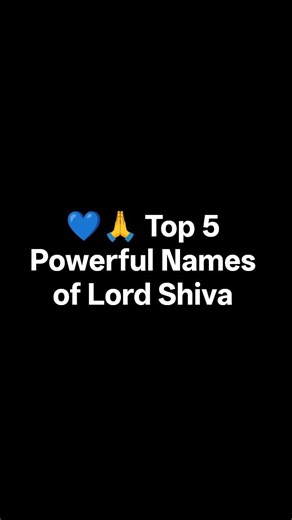 🔱 Top 5 Names of Lord Shiva #Shiva #Mahadev #Maheshwara #Mahakala #Neelkanth