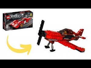 LEGO AEROBATIC MONOPLANE Alternate build Speed Champion 76906 1970 Ferrari 512 M | Speedbuild Review
