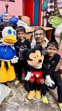 Mickey Mouse puppet & Donald Duck puppet 😍 Thanks to Ramesh uncle for making this puppet for us 💞