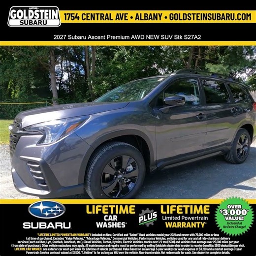2027 Subaru Ascent Premium AWD NEW SUV Stk S27A2