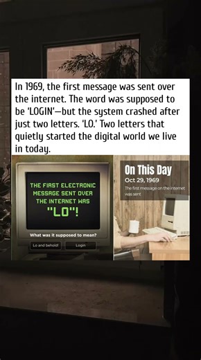 The First Message Ever Sent on the Internet #shorts #viral
