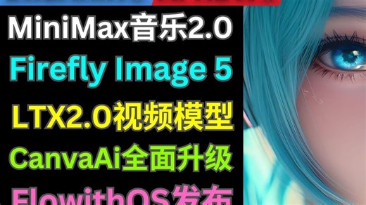 AI新闻：Flowith OS正式开启内测，Adobe发布Firefly Image5, LTX 2视频模型开源，Canva 2025发布会