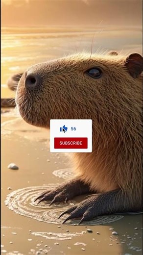 Ultimate Chill Capybara on the Beach with Snakes – Cutest Relaxation Ever!