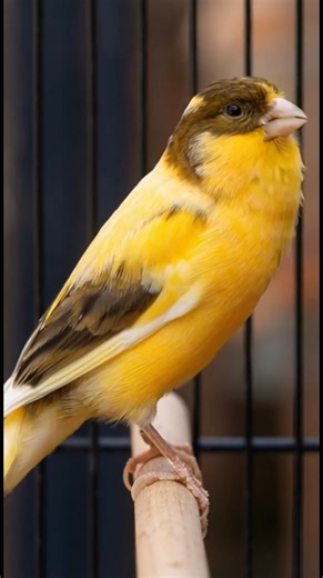The distinct yellow and dark markings of a Variegated Canary are captured in close detail ​#VariegatedCanary #fblifestyle #YellowCanary #Canary #Birds #Nature #Wildlife #BirdPhotography | Ranger Canary