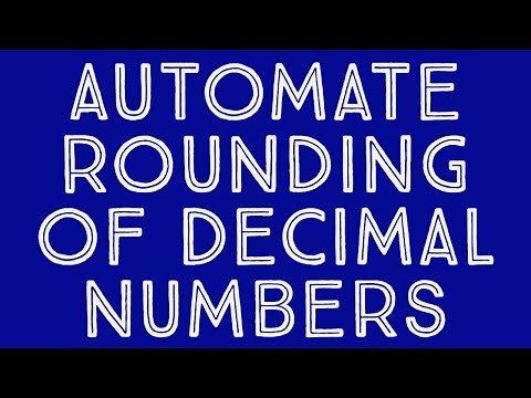 Automate rounding of decimal numbers MS Excel