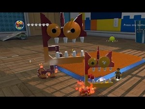 LEGO Movie Videogame - Golden Instruction Build #8 - Mega Kitty (Giant Angry Unikitty)