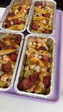 Easy Individual Seafood Dinner! #snacks #seafoodprep #food #foodie #potato #garlic