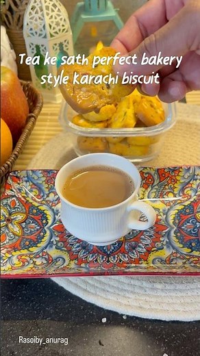 Tea ke sath perfect bakery style Karachi Biscuits ☕😍 recipe on description 👨‍🍳