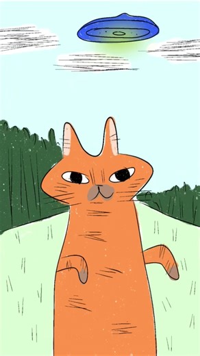 Tiktok cat with aliens #animation #ipaddrawing #ipad