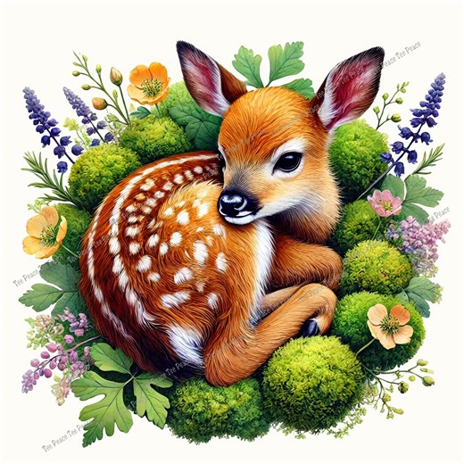 Woodland Deer Fabric Panel, Quilt Sewing Square, Multiple Sizes, Fc7u - Etsy