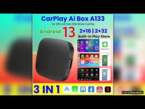 Android 13 Smart Ai Box Wireless CarPlay Android Auto WiFi Bulit in Goole Stroe Support Netflix