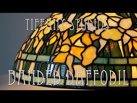 Making of Tiffany Studios Stained Glass Lamp BANDED DAFFODIL