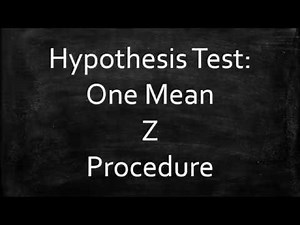 HT: The One Mean Z Procedure