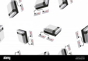 Texture, a seamless pattern of volumetric isometric video game consoles for computer and video games. The background. Vector illustration Stock Vector Image & Art - Alamy