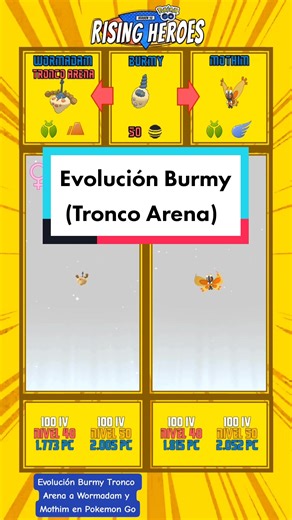 #PokemonGo #PokémonGo Evolución Burmy a Mothim y Wormadam en Pokémon Go