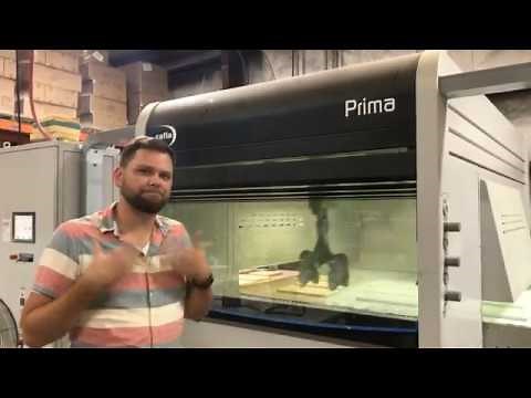 Cefla Prima reciprocating spray machine in action