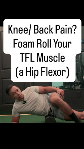 Diego Rivera | Personal Trainer | Online Fitness Coach on Instagram: "In this video I’m showing you how to release your TFL (tensor fasciae latae) — a hip flexor muscle that a LOT of people don’t even know exists, but it causes a ton of knee and low back pain. Your TFL connects directly into your IT band. When it gets tight, it pulls on the knee, throws off hip mechanics, and can absolutely light up your low back. It’s also an abductor muscle, and here’s the big problem: When your TFL is tight a