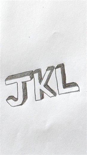 Easy 3D text Drawing | JKL | Letters | Pencil 3d Text Drawing | #3d #3dart #3dletterdrawing #3dtext