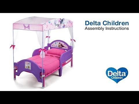 Delta Children Toddler Canopy Bed Assembly Video