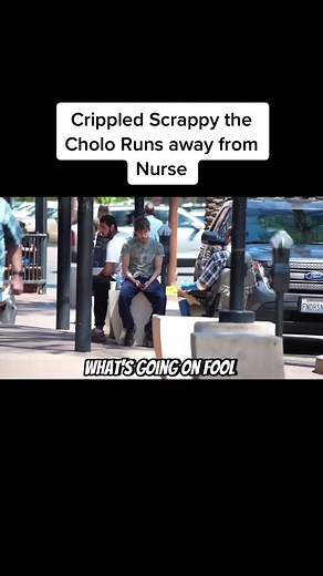 Crippled Scrappy the Cholo Runs away from Nurse #thatwasepic #socialexperiment #pranks #prank #scrappythecholo