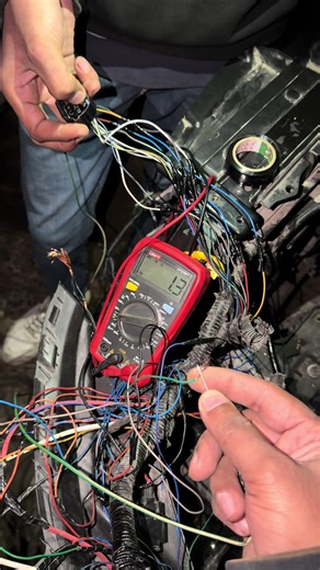 wiring harness check on multimeter tips 💯 #wiring #repair #electrician #fblifestyle #automotive