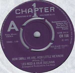 Les Reed & Julie Sullivan - How Small We Are, How Little We Know