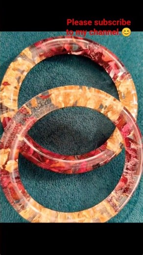 DIY Resin Bangles with Real 🌹 Petals & Gold Flakes| Resin Jewelry Making at Home#jewellery#shorts
