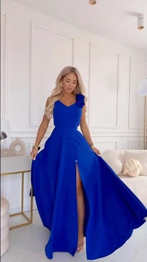 Royal Blue Maxi Dress That Steals the Room - Polish Elegance by numoco | 643-8 | #dress #viral
